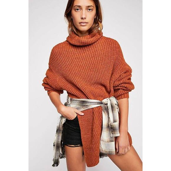 Free People Burnt Orange Sweater - Picture 1 of 4